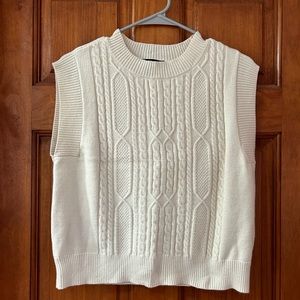 Cream sweater vest